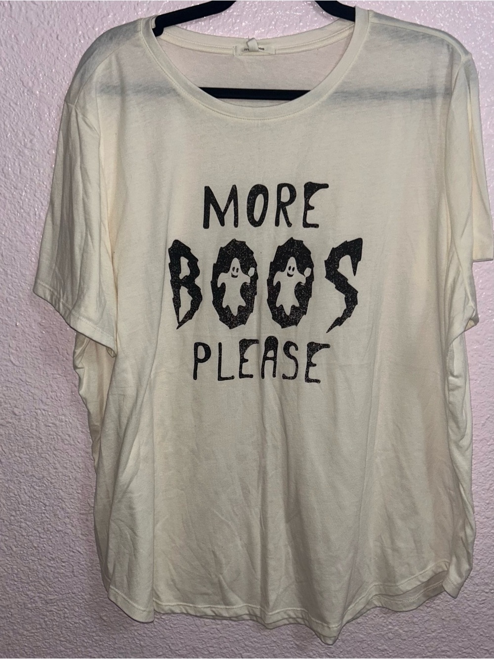 Maurices Cream Short-Sleeve Tee with Black Ghost Graphic